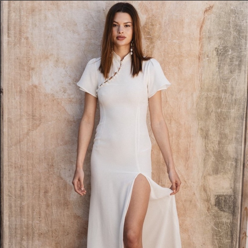 STONE COLD FOX GINZA WHITE DRESS